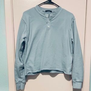 Brandy Melville Blue Allie Fleece Top
